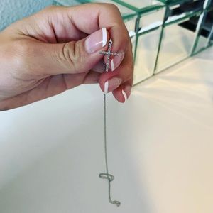 10K Diamond Cross Necklace